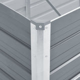 Garden Raised Bed Galvanised Steel 600x80x45 cm Grey 47072