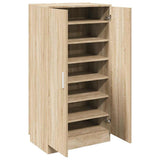 243061 Shoe Cabinet 7 Shelves Oak
