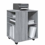 Rolling Cabinet Grey Sonoma Engineered Wood Standard Rollable 815970