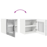 Wall Glass Cabinet PORTO Grey Sonoma 40 x 31 x 40 cm 885197
