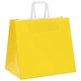 Paper Bags 250 pcs with Handles Yellow 32x22x28 cm 4102016