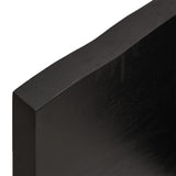 Table Top Dark Brown 200x60x cm Treated Solid Wood Live Edge 364050