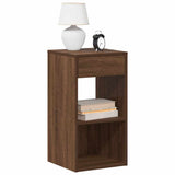 ZNTS Bedside Cabinets with Drawer 2 pcs Brown Oak 35x34x66.5 cm 858726