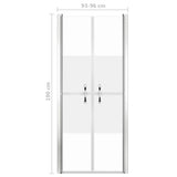 Shower Door Half Frosted ESG 96x190 cm 148790