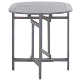 Garden Table Grey 120x70x74 cm Solid Acacia Wood 46325