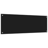 Kitchen Backsplash Black 120 x 40 cm Tempered Glass 42001301