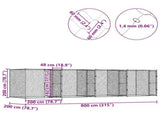 Dog Cage Silver 800 x 200 x 200 cm Galvanised Steel 3368308