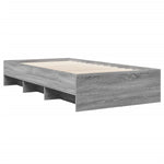 ZNTS Bed Frame without Mattress Grey Sonoma 75x190 cm Small Single Engineered Wood 3295714