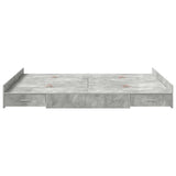 Storage Bed Frame Concrete grey 140 x 200 cm Engineered wood 3335296