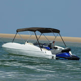 3-bow Bimini Top Black 183x196x137 cm 94805