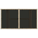 Garden Table Beige 100 x 55 x 37 cm PE Rattan and Glass 42035138