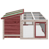 Rabbit Hutch Mocha 144x123x67.5 cm Solid Wood Pine 172281