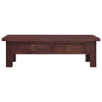 ZNTS Coffee Table Classical Brown 100x50x30 cm Solid Mahogany Wood 288828