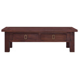 ZNTS Coffee Table Classical Brown 100x50x30 cm Solid Mahogany Wood 288828