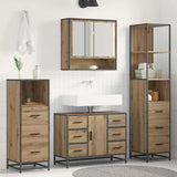 Bathroom Furniture Set 3 pcs Artisan Oak Engineered Wood 3402492