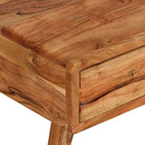 244974 Coffee Table Solid Wood with Carved Drawer 100x50x40 cm