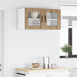 Wall Glass Cabinet LUCCA Artisan Oak 80 x 31 x 40 cm 884954