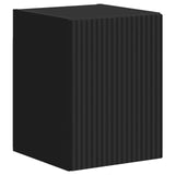TV Cabinet Set Wall-mounted 4 pcs Black Engineered Wood 3409043
