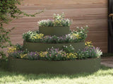 Garden Planter Olive Green 90 x 90 x 20 cm Cold-rolled Steel 873651