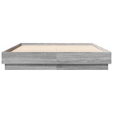 Bed Frame without Mattress Grey Sonoma 140x190 cm 3209875