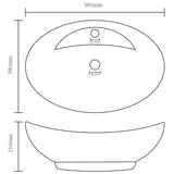 Luxury Basin Overflow Oval Matt Dark Green 58.5x39 cm Ceramic 146937