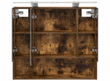 Bathroom Mirror Cabinet with Shelf Smoked Oak 60 x 14.5 x 70 cm 889195