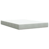 Box Spring Bed with Mattress Light Grey 140x190 cm Velvet 3290906