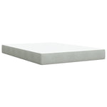 Box Spring Bed with Mattress Light Grey 140x190 cm Velvet 3290918