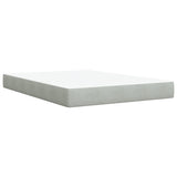 Box Spring Bed with Mattress Light Grey 140x190 cm Velvet 3290918