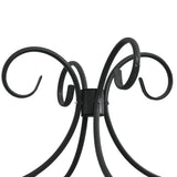 284476 Canopy Bed Frame without Mattress Black Metal 120x200 cm