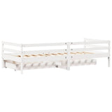 Daybed with Drawers without Mattress White 90x200 cm Solid Wood 3302048