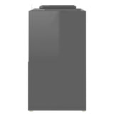 TV Cabinet High Gloss Grey 104x30x52 cm Engineered Wood 808358