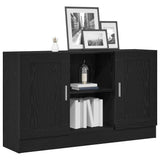 Sideboard Black Oak 120 x 30.5 x 70 cm Engineered Wood 862521
