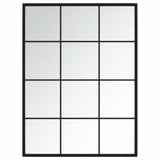 ZNTS Wall Mirrors 3 pcs Black 80x60 cm Metal 3189033