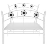 Bed Frame without Mattress White Metal 90x200 cm 324745