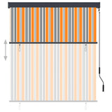 Outdoor Roller Blind 140x250 cm Yellow and Blue 145968
