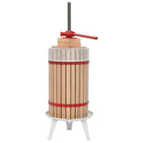 Fruit and Wine Press with Cloth Bag 30 L Oak Wood 144745