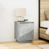 ZNTS Bedside Cabinets with LED Lights 2 pcs Concrete Grey 38x34x50 cm 861272