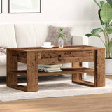 Coffee Table Old Wood 102 x 55 x 45 cm Engineered Wood 862727