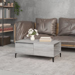 ZNTS Coffee Table Grey Sonoma 90x50x36.5 cm Engineered Wood 821122