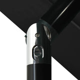 3-Tier Garden Parasol with Aluminium Pole Black 3.5 m 313882