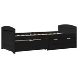 Day Bed with 5 Drawers without Mattress IRUN Black 90x200 cm 3314682