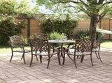 Garden Dining Set 7 pcs Bronze Aluminium 3334696