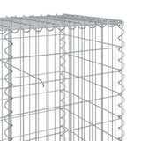 Gabion Basket with Cover 600x50x100 cm Galvanised Iron 3295147