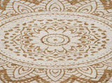 Area Rugs Floral Natural with White Print 205 x 305 cm Jute 42010828
