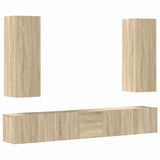 5 Piece TV Cabinet Set Sonoma Oak Engineered Wood 3114248
