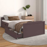 Bed Frame without Mattress Dark Brown Solid Wood Pine 90x200 cm 322162