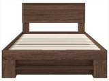 Bed Frame with Headboard Brown Oak 80 x 200 cm Engineered Wood 3408815