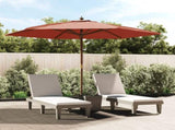 Garden Parasol with Wooden Pole Terracotta 299x240 cm 363172