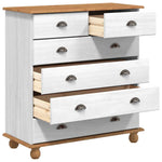 Chest of Drawer ASKIM White 91 x 40 x 95.5 cm Solid Pine wood 4105420